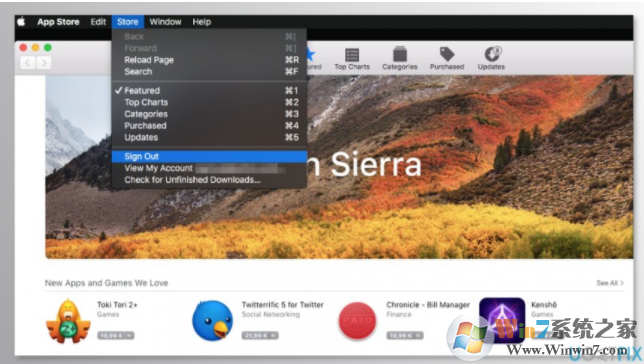 從Mac App Store注銷