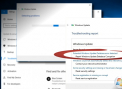 win10系統(tǒng)使用更新疑難解答檢測出“潛在的Windows更新數(shù)據(jù)庫錯誤檢測”問題
