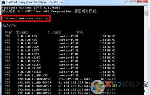 如何查看電腦開放了哪些端口號(hào)？Win7電腦查看系統(tǒng)的開放端口的方法
