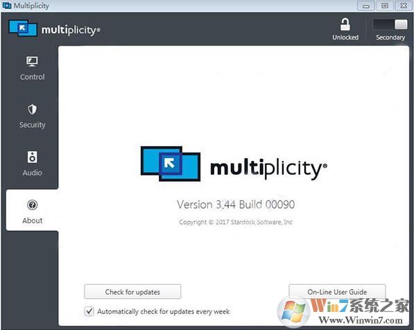 Stardock Multiplicity（多屏鍵鼠控制）v3.44破解版（含破解補(bǔ)丁+破解方法）