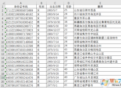 Excel函數(shù)從身份證號(hào)碼中提取性別,籍貫,出生日期,年齡等有用信息方法