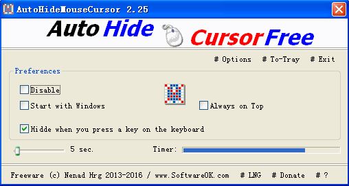 AutoHideMouseCursor【鼠標指針隱藏工具】v2.81 綠色版