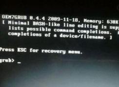 win10無法開機 提示：Press esc for recovery menu 解決方法