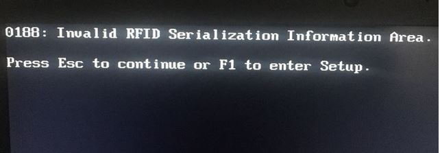 筆記本無(wú)法開(kāi)機(jī) 0188：Invalid RFID Serialization Information Area解決方法
