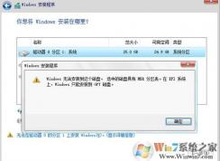 windows無法安裝到這個磁盤 選中的磁盤具有MBR分區(qū)表 該怎么辦？（已解決