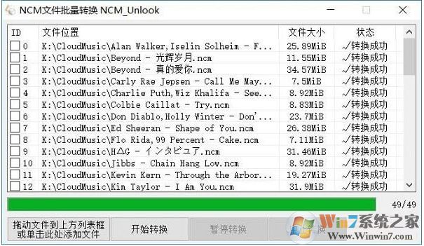 網(wǎng)易云音樂NCM轉(zhuǎn)換器(ncm格式批量轉(zhuǎn)換mp3)綠色版