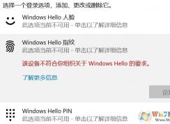 Win10 1909版Windows Hello登錄(指紋,pin碼)不可用的解決方法