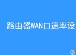 wan口速率如何修改？win10 wan口速率教程設(shè)置教程