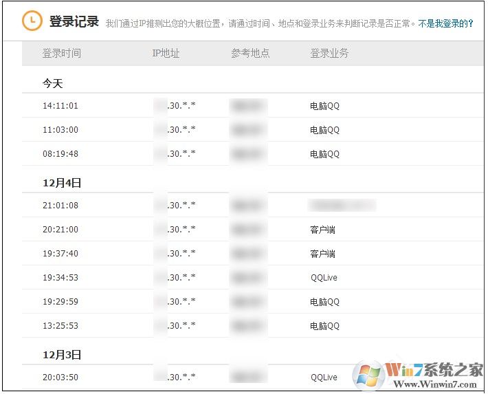 QQ登陸記錄查詢方法,怎么查QQ登錄過的地點和時間！