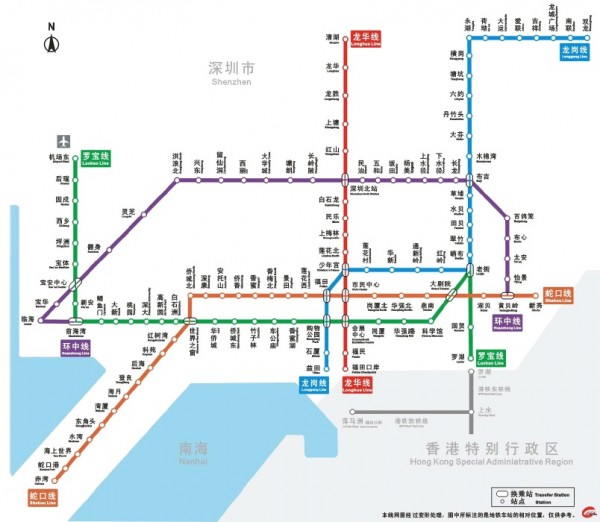 深圳地鐵線路圖