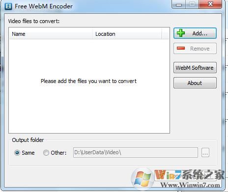 WebM格式轉(zhuǎn)換器(Free WebM Encoder)1.2綠色免費版