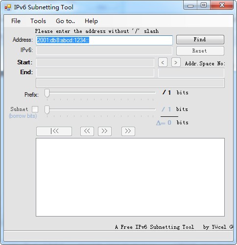 IPv6 Subnetting Tool(IPV6子網(wǎng)掩碼計(jì)算器)