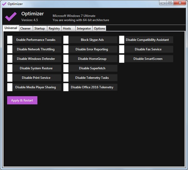 Optimizer(系統(tǒng)優(yōu)化清理工具)