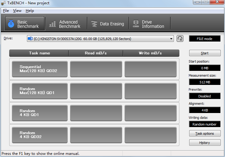 TxBENCH(SSD固態(tài)硬盤檢測(cè)工具) V0.95 綠色漢化版