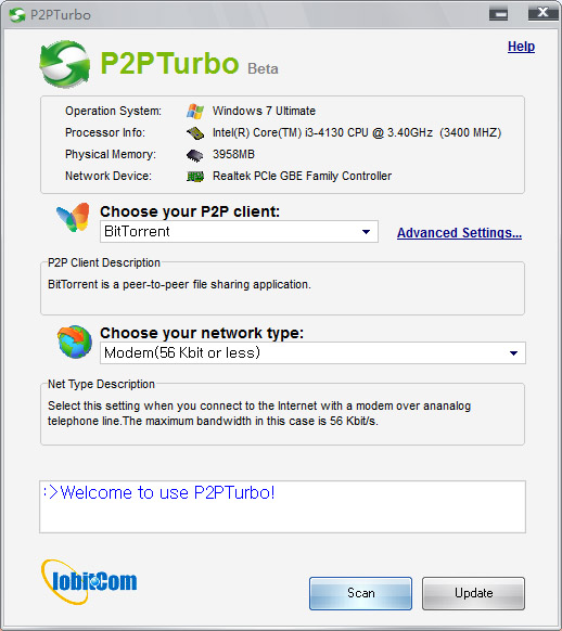  IObit P2PTurbo(P2P加速工具) V1.0.0.12 綠色版