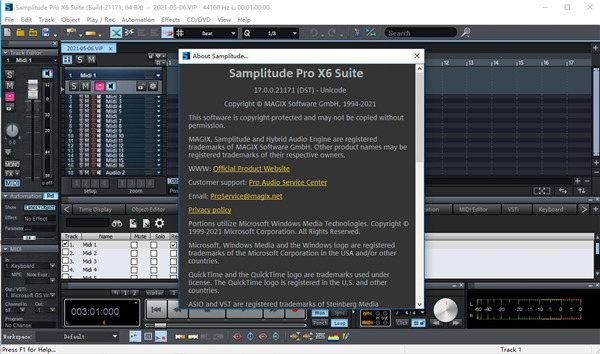 Samplitude Pro音頻制作工具 v12.0.0.59綠色漢化版