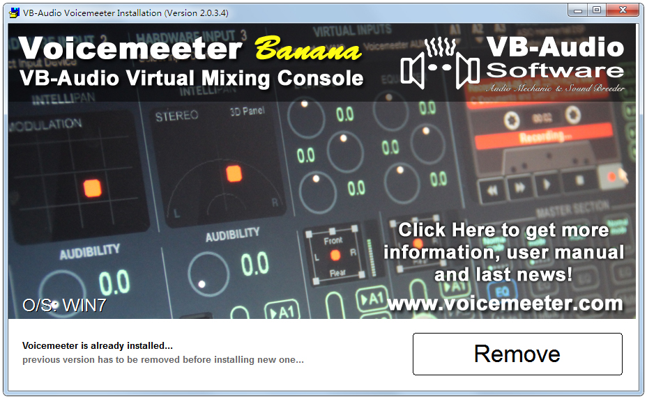 Voicemeeter Banana(虛擬音頻調(diào)音臺) V2.0.3.4