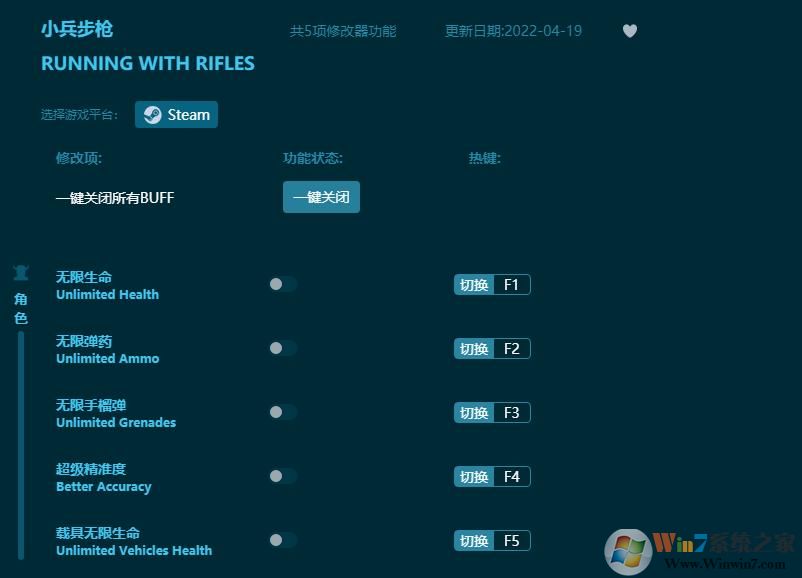 小兵步槍五項修改器 v2022.4最新版