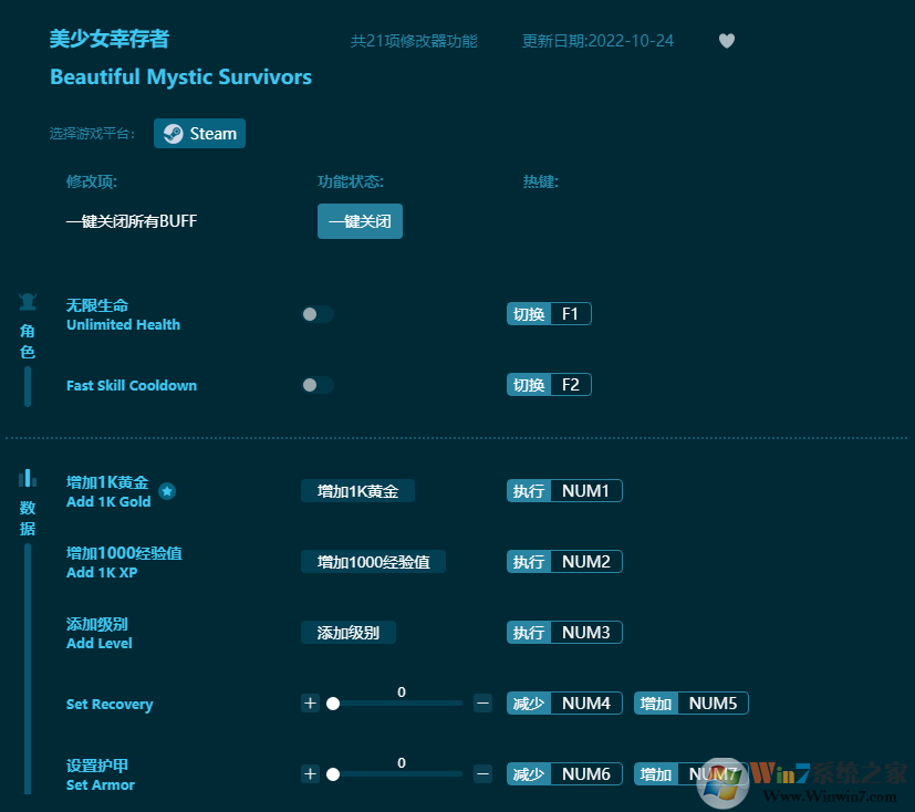 美少女幸存者二十一項(xiàng)修改器