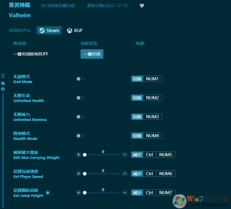 英靈神殿十六項(xiàng)修改器 v2022.12最新版