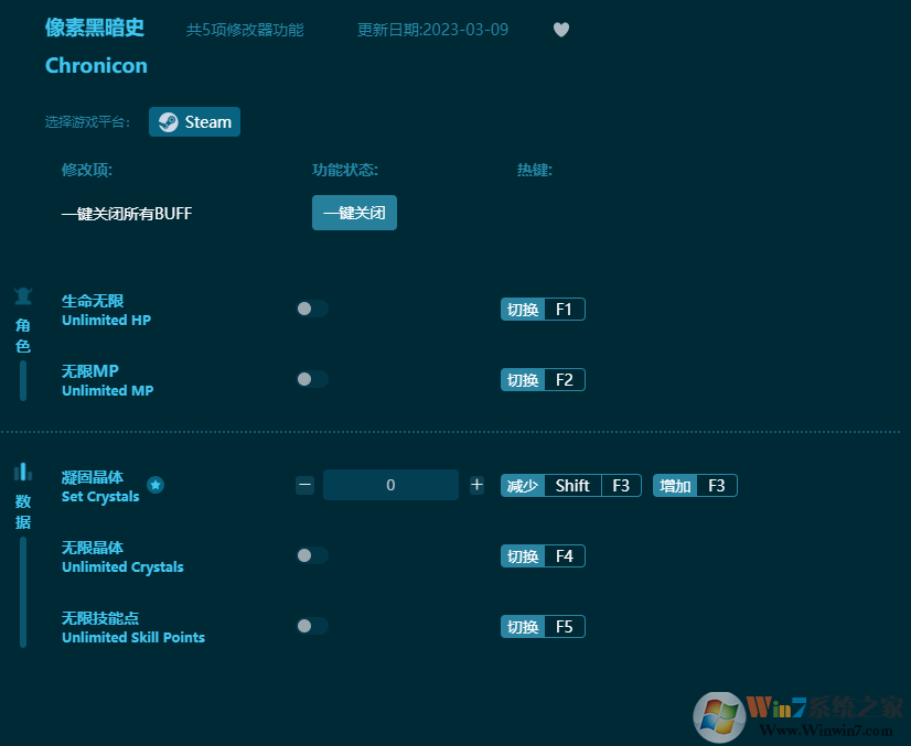 像素黑暗史多項修改器 v2023最新版