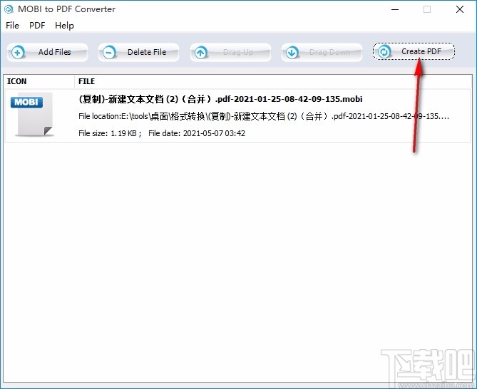 MOBI to PDF Converter(MOBI轉(zhuǎn)PDF轉(zhuǎn)換器) v1.0 官方版