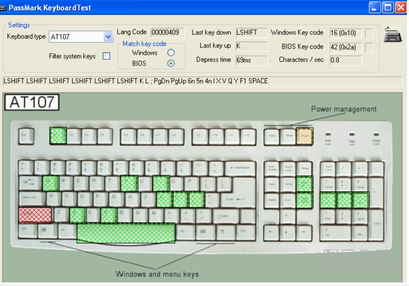 keyboardtest鍵盤(pán)檢測(cè)純凈版