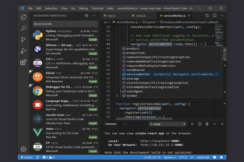 Visual Studio Code（Windows版）