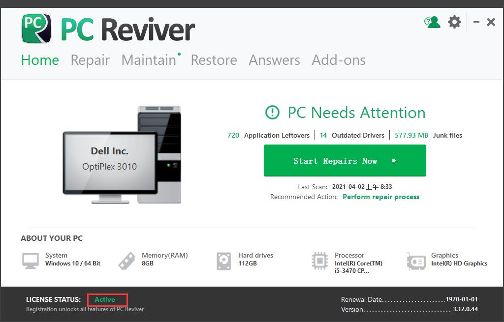 PC Reviver(電腦優(yōu)化維護(hù)工具)