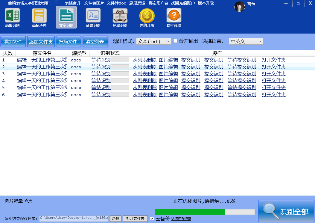 金鳴表格文字識別大師電腦版