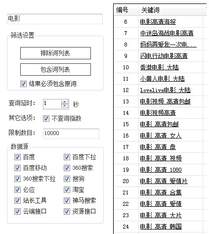 熊貓關(guān)鍵詞工具