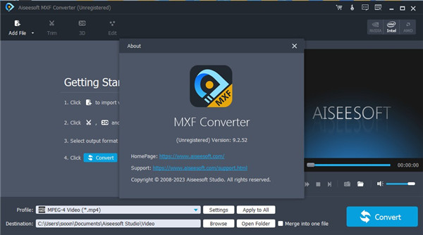 Aiseesoft MXF Converter中文版