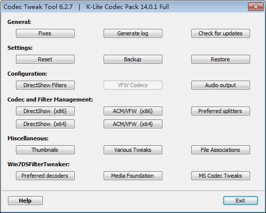 K-Lite Codec Pack Full電腦版