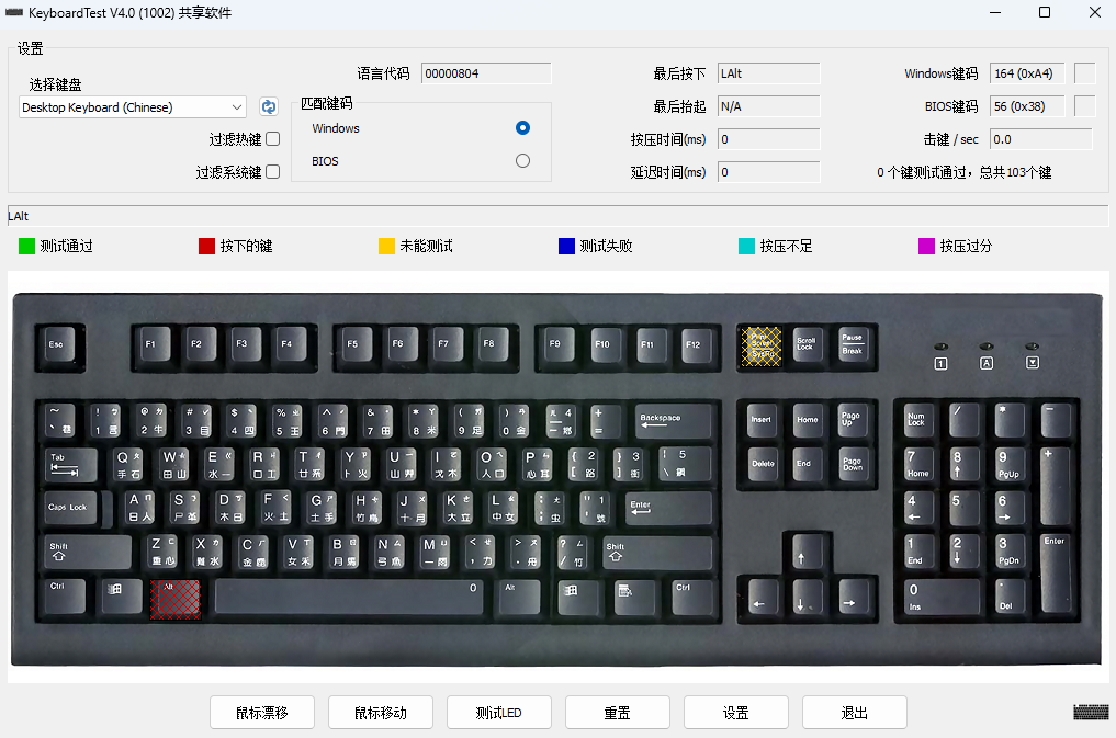 KeyboardTest(鍵盤測試工具)PC版